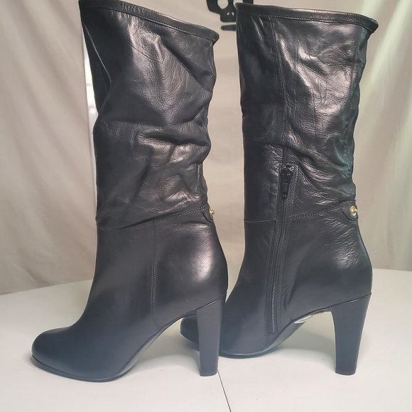 Coach Ninah High Heel Boots Black Sz 7 NWOB - Picture 1 of 12
